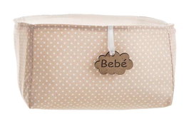 Creaciones Llopis - Panier petit motif taupes marron 18 x 15 x 10.5 cm en polyester