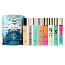 Paris Corner Coffret 8 Parfums Unisex 15 ml : Taskeen Marina, Caramel Cascade, December Vanilla, Khair Confection, Khair Pistachio, Minya, Rifaaqat, Qissa Delicious