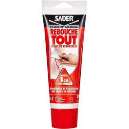 Sader - Enduit de Rebouchage Prêt à l'Emploi - Pour Trous et Fissures jusqu'à 1 cm - Pour Plâtre, Béton, Brique - Tube 330 g