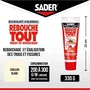Sader - Enduit de Rebouchage Prêt à l'Emploi - Pour Trous et Fissures jusqu'à 1 cm - Pour Plâtre, Béton, Brique - Tube 330 g
