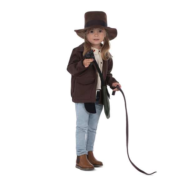 My Other Me Déguisement Archéologue Taille 5-7 Ans - Complet avec Chapeau, Veste, Chemise, Ceinture, Holster, Pistolet, Fouet et Sac