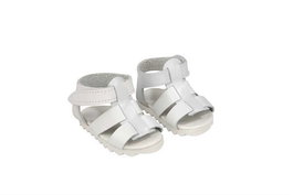 Muñecas Arias - Set de sandales blanches pour poupées de 45 cm - Accessoire de chaussures pour figurines