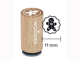 Woodies Mini Tampon Pain d'Épices en Bois et Caoutchouc 15x25mm