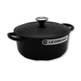 Le Creuset Signature Roaster rond 20cm noir mat