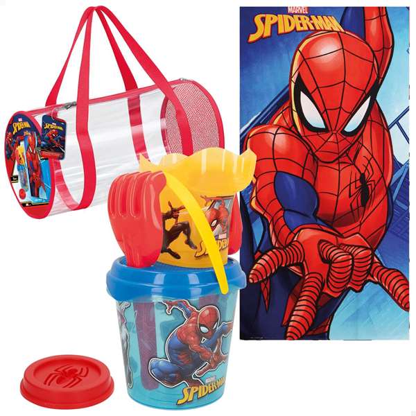 Color Baby Set de Plage Spiderman avec Sac à Dos et Serviette Color Baby Set de Plage Spiderman avec Sac à Dos et Serviette