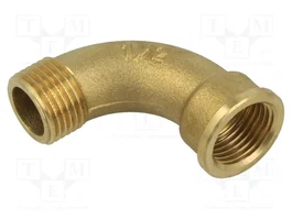 GEBO Connecteur courbe 90° mâle-femelle en laiton