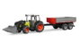Bruder Claas Nectis 267 F - Tractor agricole avec pelle frontale et remorque - Jouet 33 x 13 x 15 cm - En espagnol