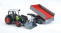 Bruder Claas Nectis 267 F - Tractor agricole avec pelle frontale et remorque - Jouet 33 x 13 x 15 cm - En espagnol