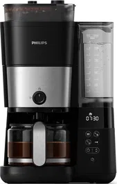 Philips HD7888/01 Cafetière filtre Grind & Brew avec broyeur intégré - Programmable - Capacité 1.25L (10 tasses) - Maintien au chaud - Écran LED