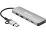 Sandberg Hub USB-C/A vers 2x USB-A + 2x USB-C USB 3.0 SuperSpeed 5 Gbit/s