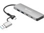 Sandberg Hub USB-C/A vers 2x USB-A + 2x USB-C USB 3.0 SuperSpeed 5 Gbit/s