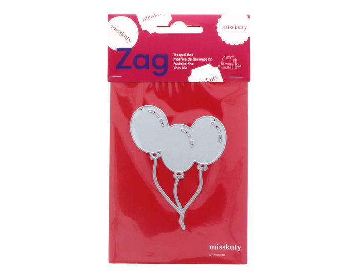 Misskuty Pochoir fin ZAG Thème Anniversaire Ballons, 70x93mm Misskuty Pochoir fin ZAG Thème Anniversaire Ballons, 70x93mm