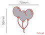 Misskuty Pochoir fin ZAG Thème Anniversaire Ballons, 70x93mm