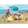 Playmobil 71906 - Famille jouant dans le sable à la plage, My Life Vacances à la plage, 46 pièces, dès 4 ans