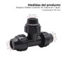 Riegolux Té égal 25mm pour irrigation