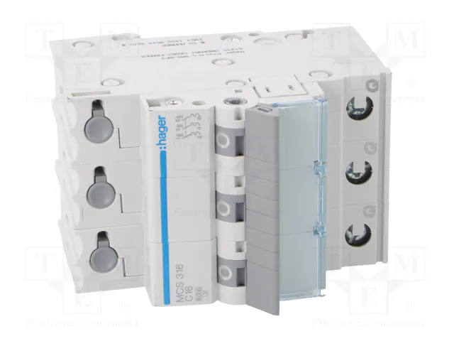 HAGER MCB MCS Quick Connect 16A 3 pôles