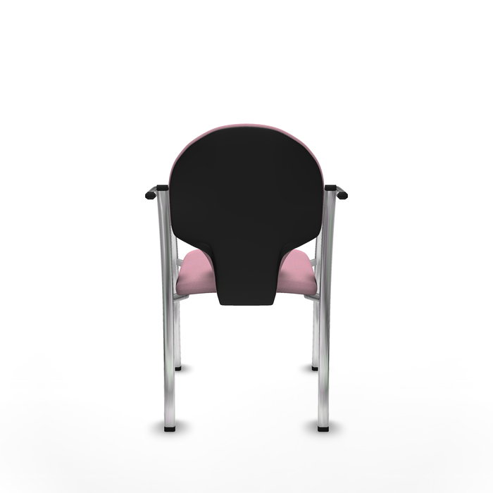 Silla Hellín tapizada con Tela color Rosa. Brazos fijos Silla Hellín tapizada con Tela color Rosa. Brazos fijos