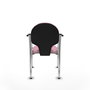 Silla Hellín tapizada con Tela color Rosa. Brazos fijos