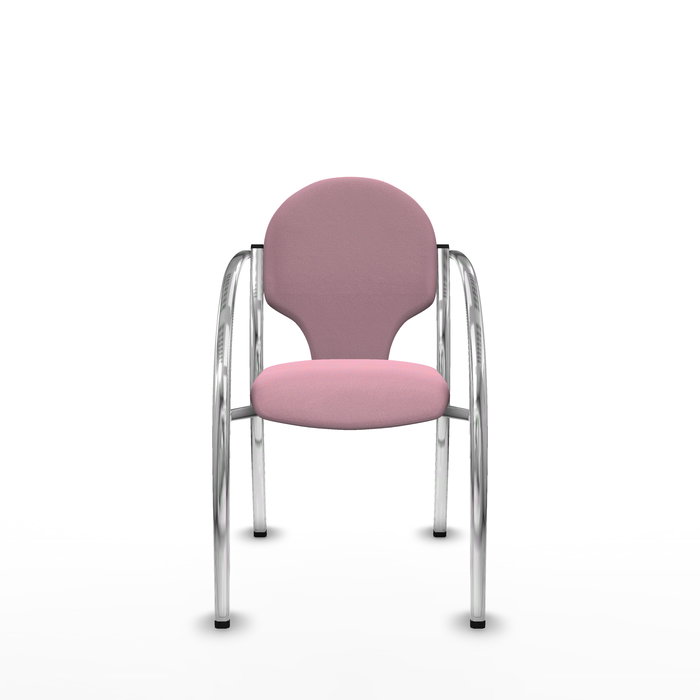Silla Hellín tapizada con Tela color Rosa. Brazos fijos Silla Hellín tapizada con Tela color Rosa. Brazos fijos