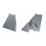 Bouchon de finition profilé type I6 (Verre 6mm) - Aluminium Argenté - Gauche - Avec trou