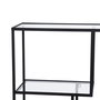 Étagère Noir Verre Fer 65 x 25 x 110 cm