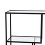 Étagère Noir Verre Fer 65 x 25 x 110 cm