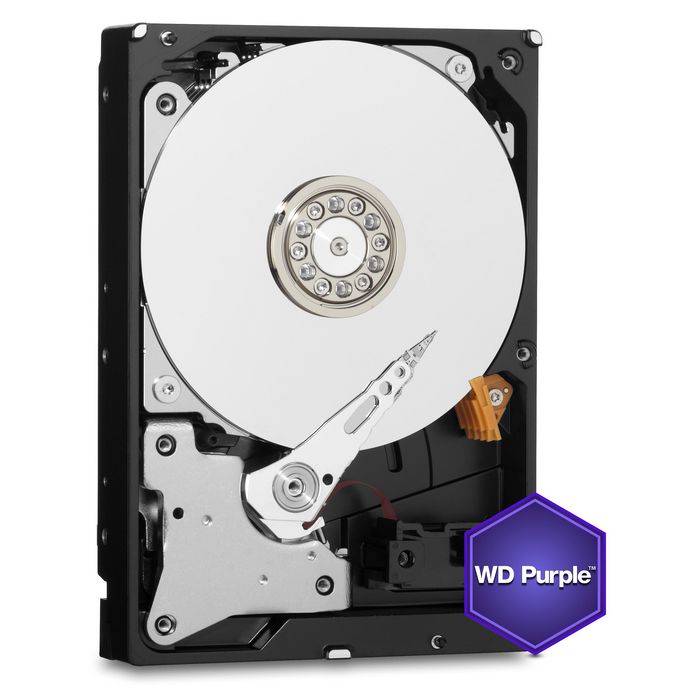 Western Digital WD Purple Disque Dur Surveillance 1 To 3.5" SATA 6Gb/s 5400 RPM 64 Mo Cache AllFrame 4K pour DVR/NVR