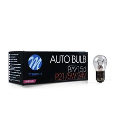 M-Tech Lampe BA15D 24V 21/5W Transparente (Pack de 10)