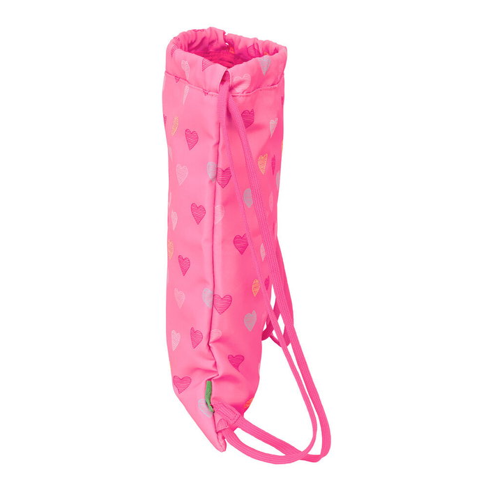 Sac à dos serré par des ficelles Benetton Heart Rose 35 x 40 x 1 cm Sac à dos serré par des ficelles Benetton Heart Rose 35 x 40 x 1 cm