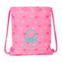 Sac à dos serré par des ficelles Benetton Heart Rose 35 x 40 x 1 cm