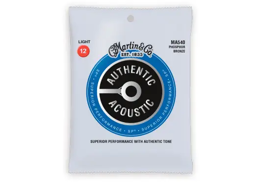 MARTIN Juego Acústica Authentic SP Phosphor Bronze 92/8 Light 12-54 Cordes pour Guitare Acoustique MARTIN Juego Acústica Authentic SP Phosphor Bronze 92/8 Light 12-54 Cordes pour Guitare Acoustique