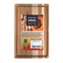 Tramontina Planche à découper en bois teck 34 x 23,3 x 1,8 cm finition naturelle avec rainures pour jus