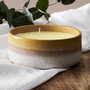 Home Deco Factory Bougie Citronnelle 3 Mèches avec Bol