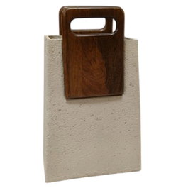 Vase Home ESPRIT Marron Beige Bois de manguier Papier mâché