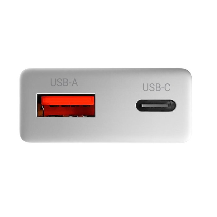 Mars Gaming Cargateur Mural MD-GAN30 30W GaN PD 3.0 QC 3.0 USB-C USB-A Blanc