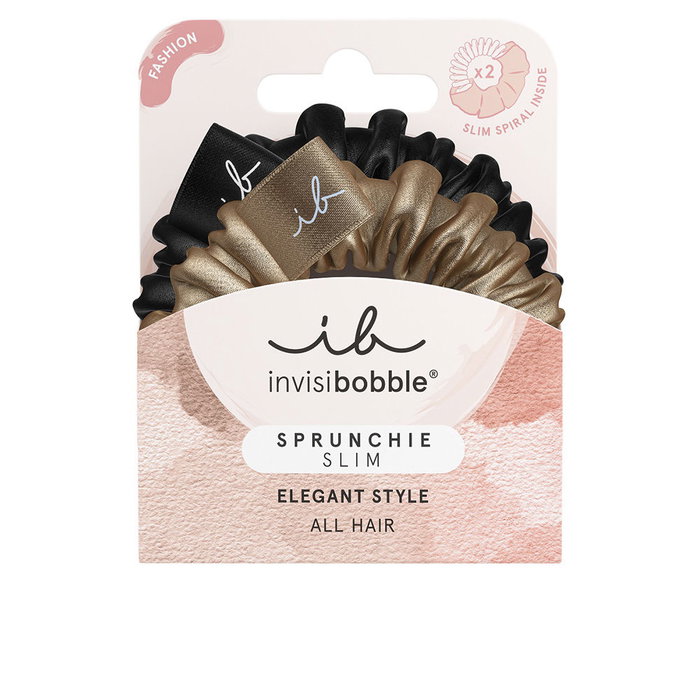 Invisibobble Sprunchie Slim Chouchou élastique invisible sans marque 2 pièces - True Golden Invisibobble Sprunchie Slim Chouchou élastique invisible sans marque 2 pièces - True Golden