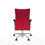 Piqueras Y Crespo Chaise Albacete confidente, mécanisme synchrone, rouge, base aluminium