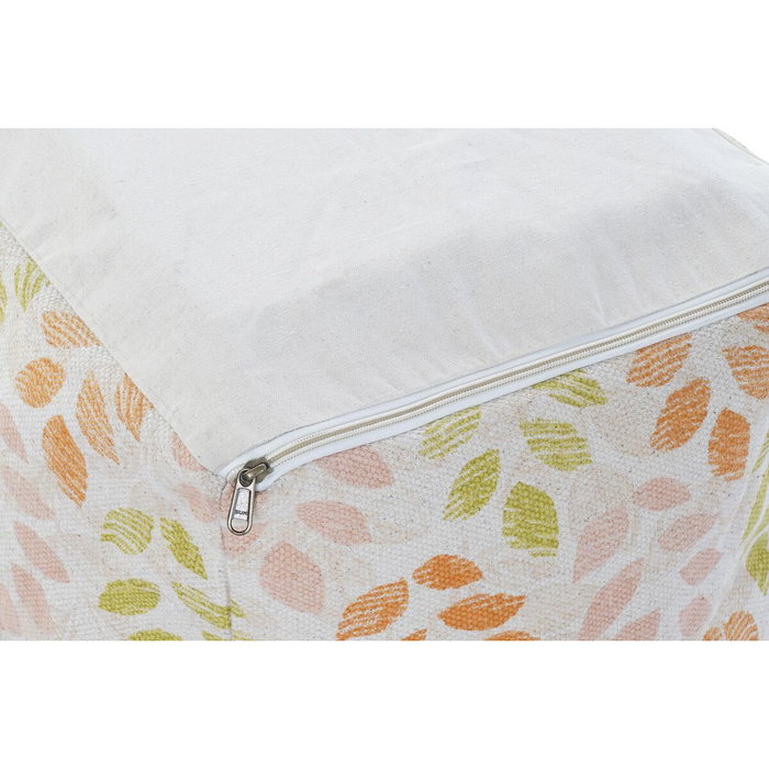 Coussin de sol DKD Home Decor Beige Feuille d'une plante Shabby Chic 40 x 40 x 40 cm Coussin de sol DKD Home Decor Beige Feuille d'une plante Shabby Chic 40 x 40 x 40 cm