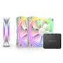 NZXT RF-D12TF-W1 F120 RGB Duo 3-Pack - Pack de 3 ventilateurs RGB blancs 120mm