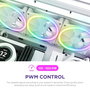 NZXT RF-D12TF-W1 F120 RGB Duo 3-Pack - Pack de 3 ventilateurs RGB blancs 120mm