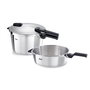 Fissler Vitaquick Premium 602-810-11-000/0, Autocuiseur 26 cm 8+4 L Acier Inoxydable, Apte Induction, Système de Sécurité, Double Niveau Cuisson, Empilable