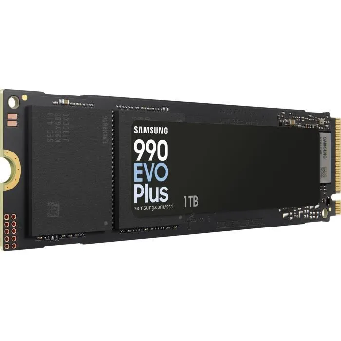 Samsung 990 EVO Plus SSD Interne 1 To NVMe M.2 PCIe 4.0x4 Vitesse Lecture 7 250 Mo/s Samsung 990 EVO Plus SSD Interne 1 To NVMe M.2 PCIe 4.0x4 Vitesse Lecture 7 250 Mo/s