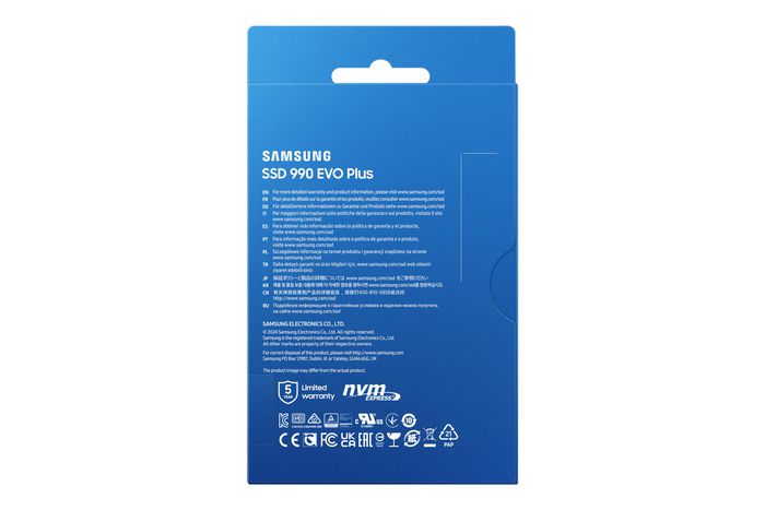 Samsung SSD Interne M.2 990 EVO Plus 1 To NVMe PCIe 4.0 et 5.0, Vitesse Lecture 7250 Mo/s, pour Gaming et Ordinateur Portable