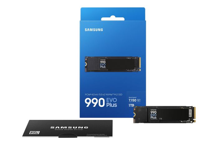 Samsung SSD Interne M.2 990 EVO Plus 1 To NVMe PCIe 4.0 et 5.0, Vitesse Lecture 7250 Mo/s, pour Gaming et Ordinateur Portable