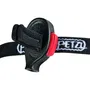 Petzl E+Lite - Lampe frontale de secours 40 lumens - Éclairage fixe ou clignotant rouge et blanc - Bandeau élastique avec sifflet intégré - Noir - Étui inclus