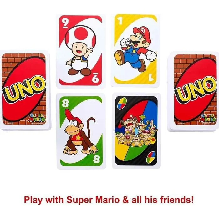 Mattel Games - Uno Super Mario Bros - Jeu de Cartes - à Partir de 7 Ans - Réf. DRD00 Mattel Games - Uno Super Mario Bros - Jeu de Cartes - à Partir de 7 Ans - Réf. DRD00