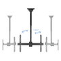 Tooq LPCE1170TSLI Support Mural Plafond pour Écran 37-70 Pouces, Rotation 180°, Inclinable, Charge 50 kg, VESA 600x400, Noir
