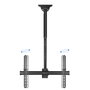 Tooq LPCE1170TSLI Support Mural Plafond pour Écran 37-70 Pouces, Rotation 180°, Inclinable, Charge 50 kg, VESA 600x400, Noir