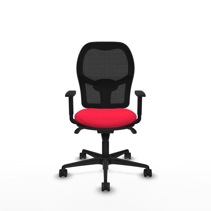 Piqueras y Crespo Chaise de Bureau Jorquera Rouge et Noir Piqueras y Crespo Chaise de Bureau Jorquera Rouge et Noir