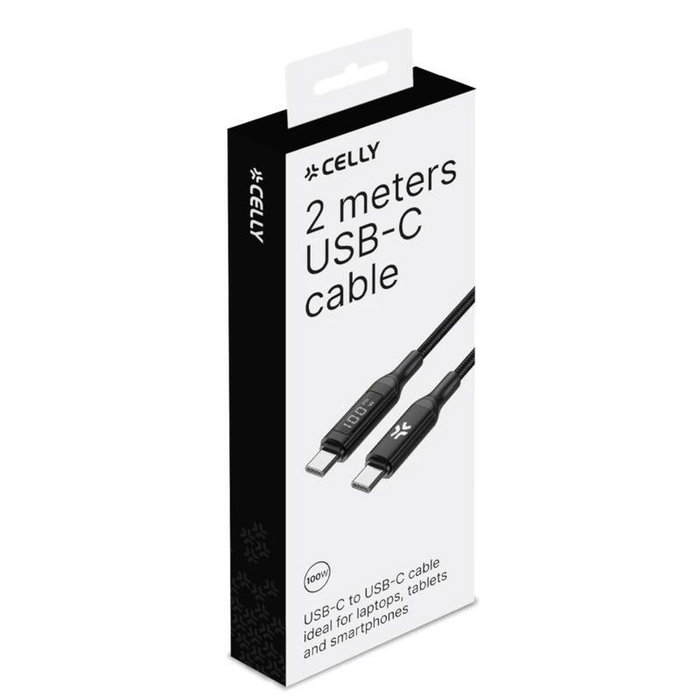 Câble USB-C Celly USBCUSBC100WLED Câble USB-C Celly USBCUSBC100WLED